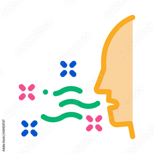 good breath icon vector. good breath sign. color symbol illustration