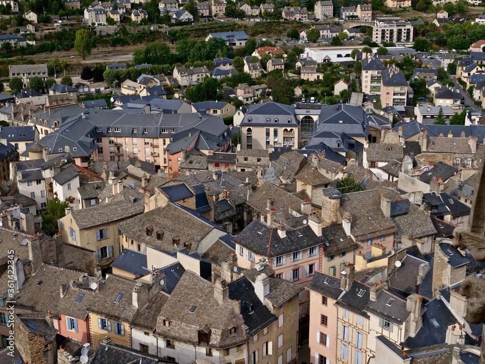 The city of Mende in Lozère department. South of France in september 2020.