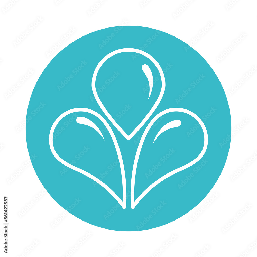 drops water bubble nature liquid blue block style icon drops water bubble nature liquid blue block style icon