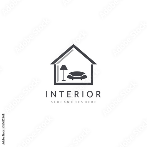 home interior furniture logo concept