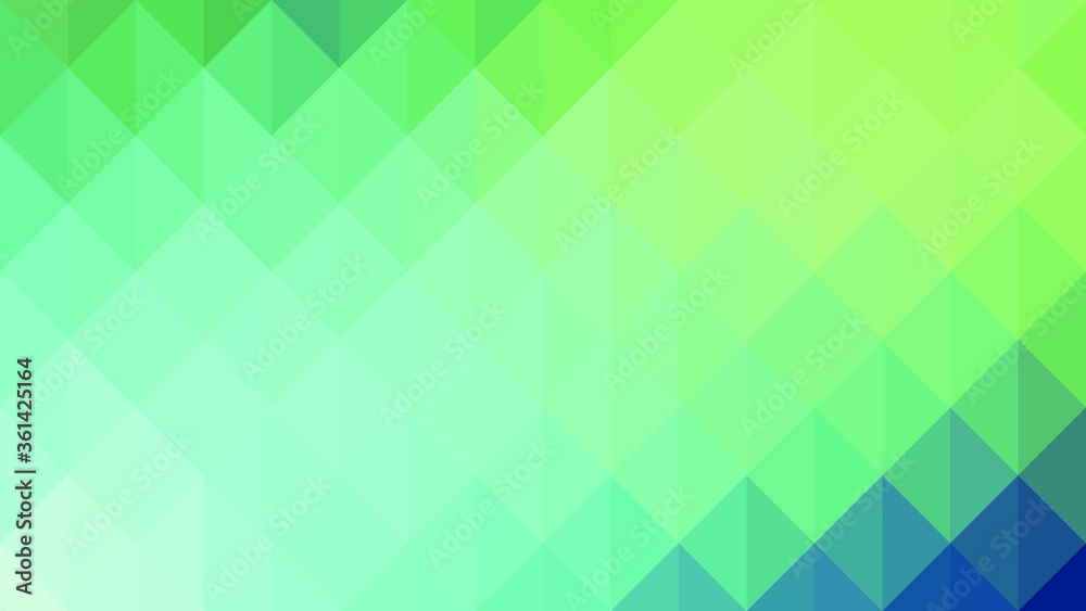 Peacock blue green gradient geometric low poly 3d  effect background vector