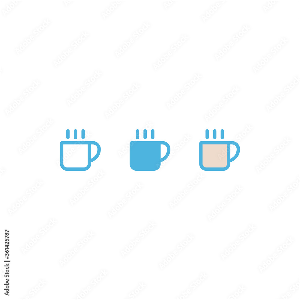 coffee mug icon flat vector logo design trendy coffee mug icon flat vector logo design trendy