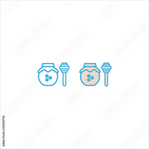 honey jar icon flat vector logo design trendy