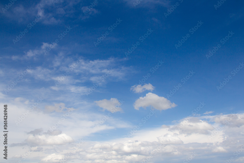 The vast blue sky and sky clouds