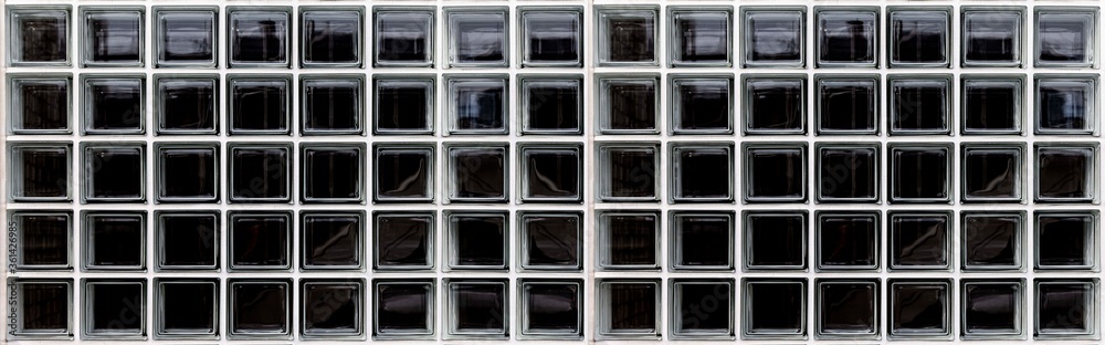 Panorama of White glass block wall seamless background and texture ... - White Textured Glass Walls