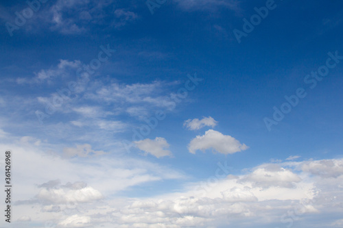 The vast blue sky and sky clouds