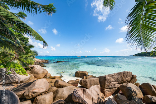 Beautiful beach on the Seychelles