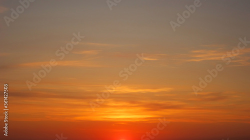 Orange sunset on the sky - colorful landscape © ANDREY PROFOTO