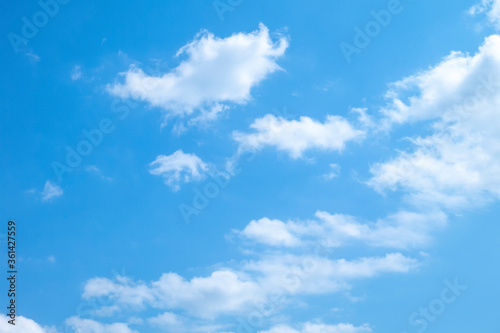 Blue sky with beautiful clouds for design and desktop