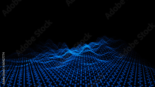5G Technology Concept illustration. Intelligence artificial. Neon lights background. Music wave. Equalizer for music. computer geometric digital connection structure. Wireless Mobile Internet