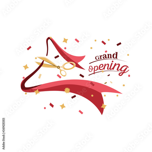grand opening detailed style icon vector design