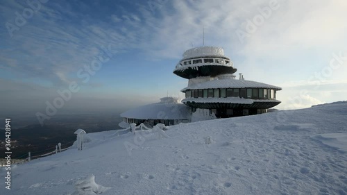 Winter in the mountains - karkonosze in Poland photo