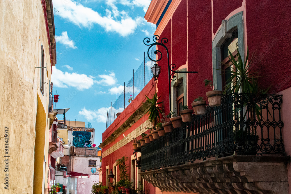 Calle de Guanajuto colorido méxico