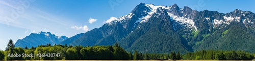 Panorama of Whitehorse Mountain in the North Cascades near Darrington, Washington