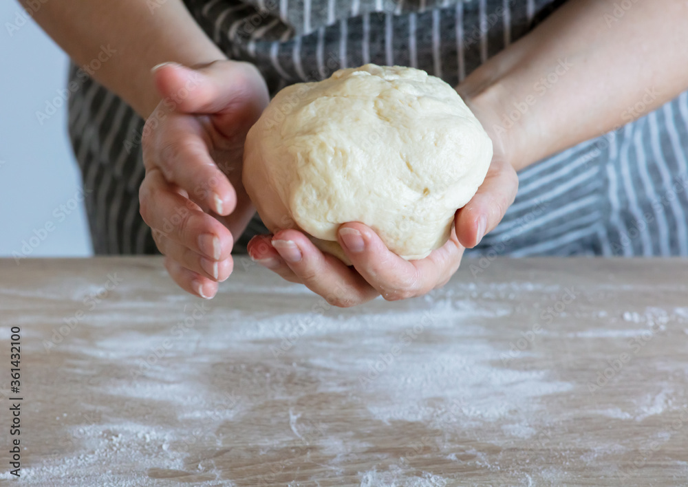 yeast dough and human arms yeast dough and human arms