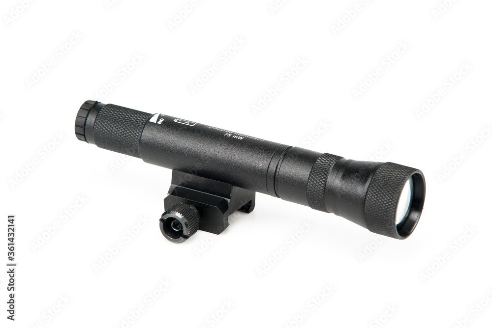 Optical sight for weapons on a white background Optical sight for weapons on a white background