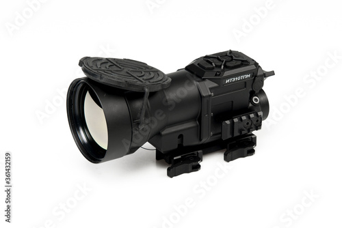 Optical sight for weapons on a white background