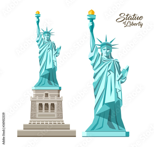 Fototapeta The Statue of Liberty vector, Liberty Enlightening the World, in the United Stat