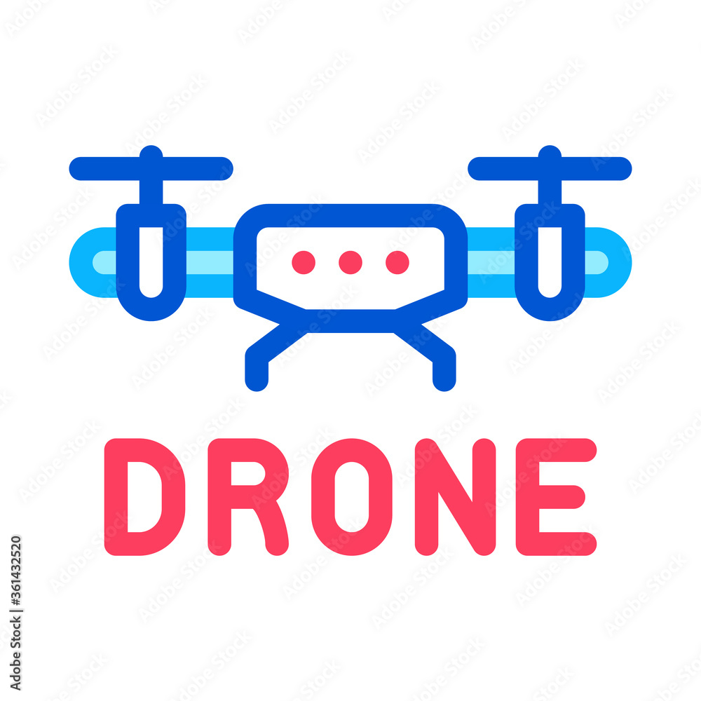 drone fly toy machine icon vector. drone fly toy machine sign. color symbol illustration drone fly toy machine icon vector. drone fly toy machine sign. color symbol illustration
