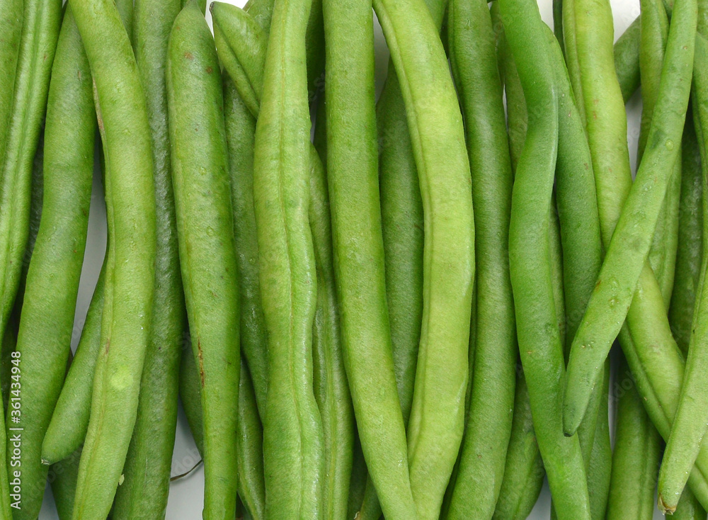 Green beans isolated on background Green beans isolated on background