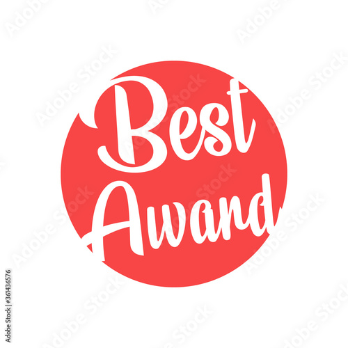 Best award label design on white background for business element design