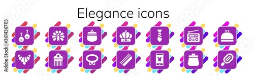 Modern Simple Set of elegance Vector filled Icons © Anna
