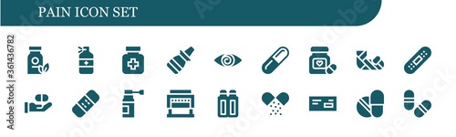 Modern Simple Set of pain Vector filled Icons