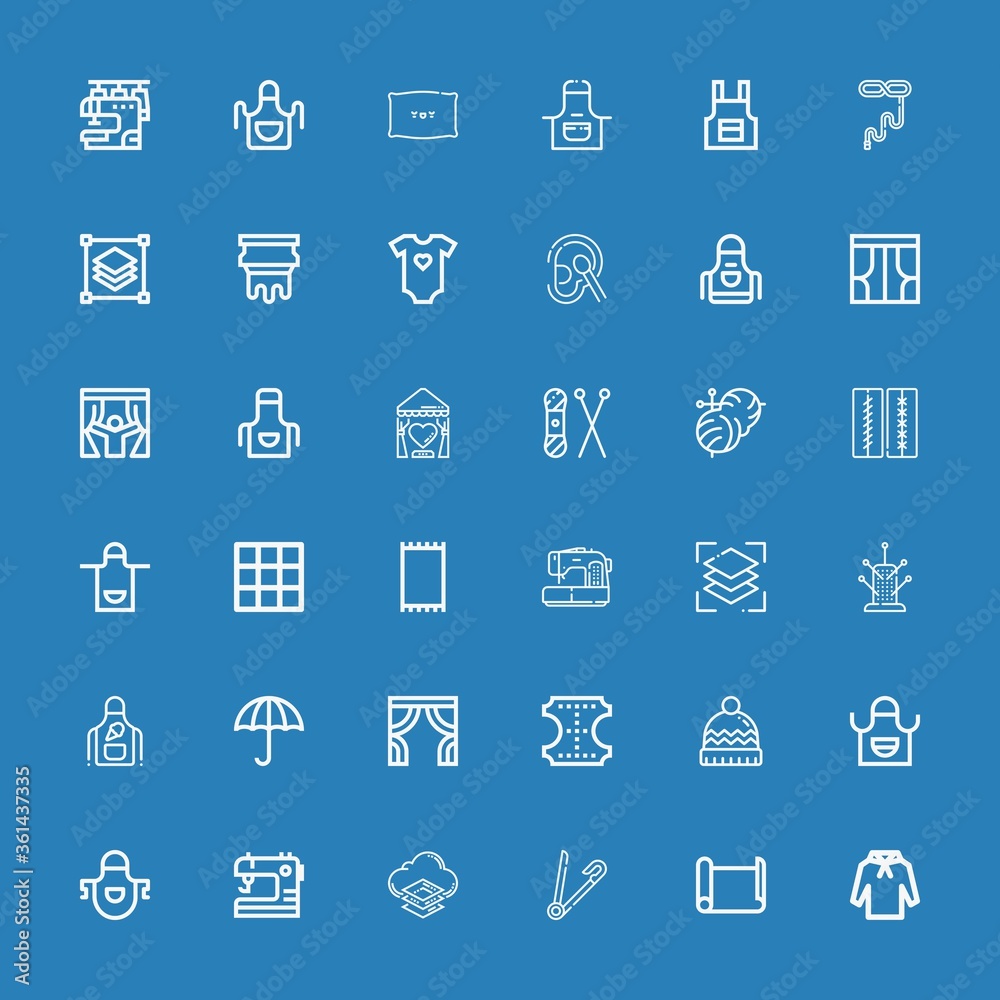 Editable 36 fabric icons for web and mobile