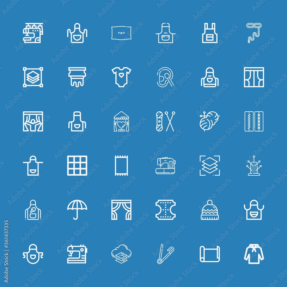 Editable 36 fabric icons for web and mobile Editable 36 fabric icons for web and mobile