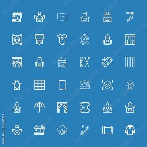 Editable 36 fabric icons for web and mobile