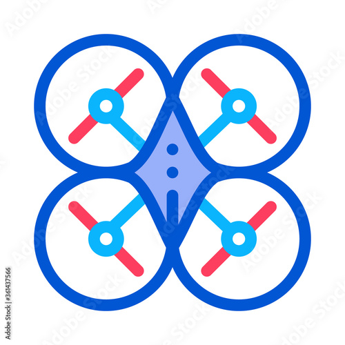 drone toy icon vector. drone toy sign. color symbol illustration