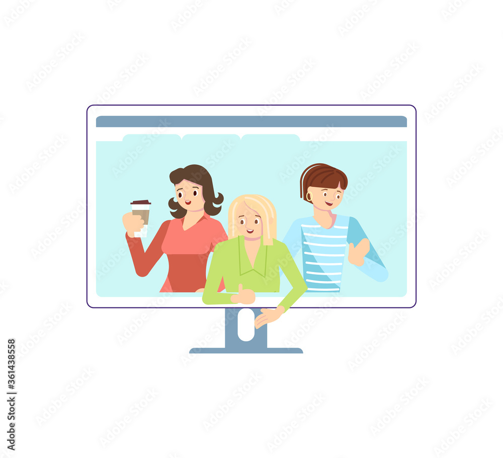 Virtual meeting concept Virtual meeting concept