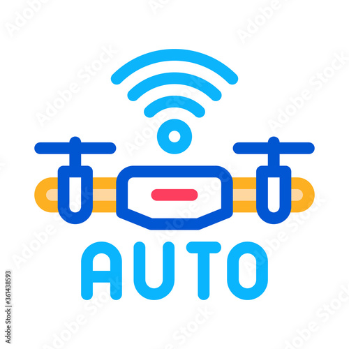 drone auto return home icon vector. drone auto return home sign. color symbol illustration