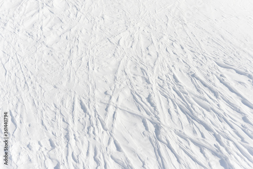 Snow texture 3 - crossing ski tracks multitude patchwork or intersections