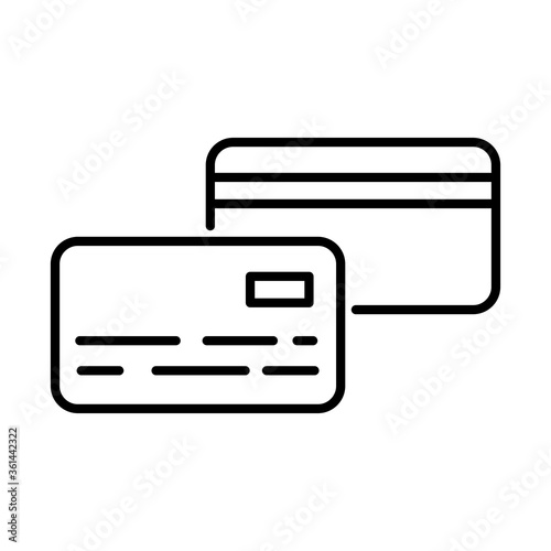 credit card payment online line style icon