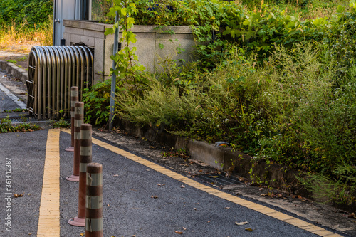 Metal folding entrance gate photo