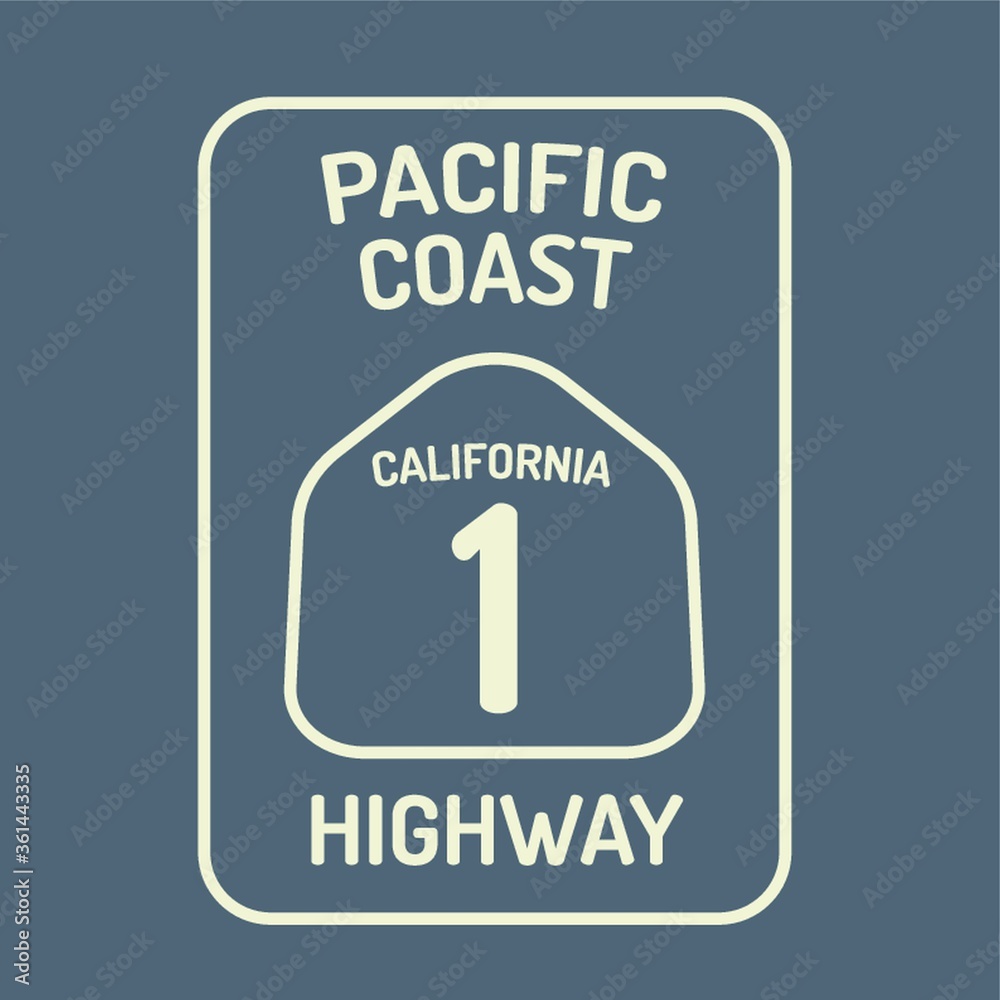 California highway route sign