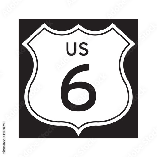 US 6 route sign