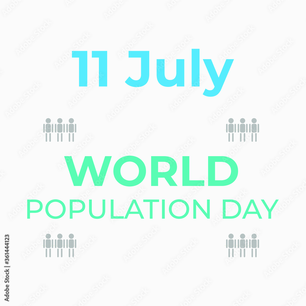 Illustration, Poster Or banner Of World Population day. July 11 - world population day. Vector illustration of a Text Space Background for World Population Day.
