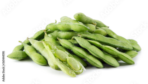 edamame beans isolated on white background photo