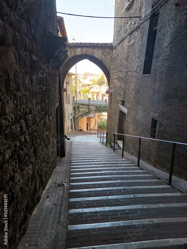 narrow street in the old town of perugia