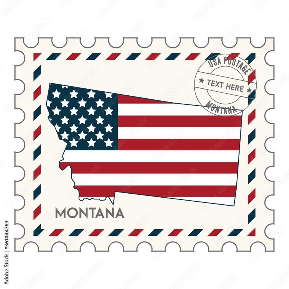 Obraz premium Montanapostagestamp