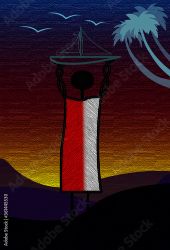 vector de personaje extra;o de una isla
