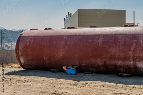 Large round storage tank