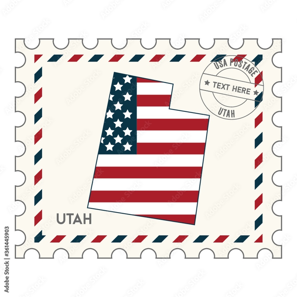 Fototapeta premium Utahpostagestamp