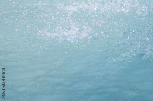 blue water splash in the pool