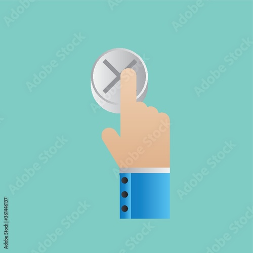 Handpressingclosebutton