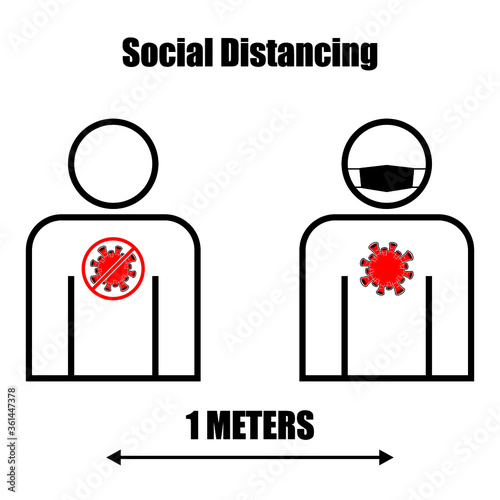 a campaign of social distancing vector