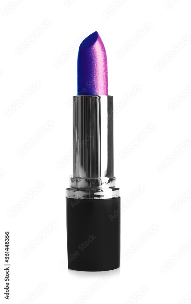 Bright lipstick on white background. Professional makeup product Bright lipstick on white background. Professional makeup product