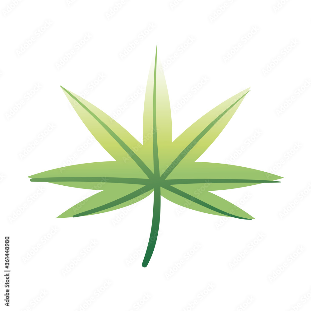 leaf fingered hand draw style icon leaf fingered hand draw style icon